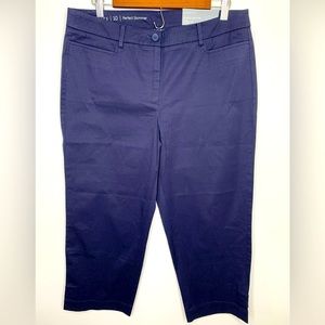 Talbots Navy Cropped Ankle Pants